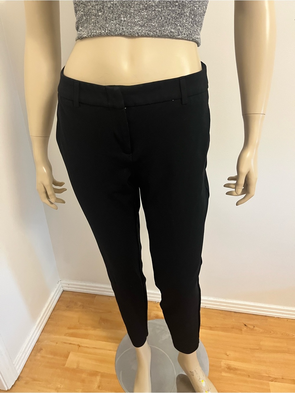 Dalia Black Skinny Tailored Ankle Pants